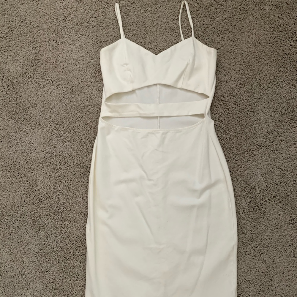 Windsor White Midi Cut Out Top Dress Size L